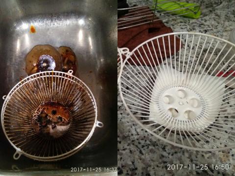 張小姐（ 立淨居家清潔） - 廚房濾網清潔前後