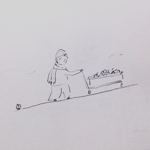 廖婕安 - 長野的日常速寫（每天早晨都會從窗口看到的賣蘋果爺爺）