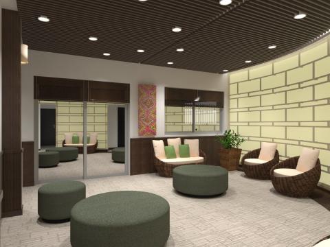 ココチラボ&ndash;ココチライフスタイル総合研究所/空間創造事務所ココチ - 健康診斷中心專案
柬埔寨・金邊／2016~ 建築設計・製作

位於金邊新地標Vattanac Capital Tower前的健康科學大學裡新建的健康診斷中心。 重新改建現有的建物，並增設喫茶空間。 過去在柬埔寨國內難以做到的高品質檢測能在此中心實現。 Cocochi以「不只是醫療設施」為發想，將健康診斷中心設計成一個提供能夠放鬆心情、紓壓的空間。