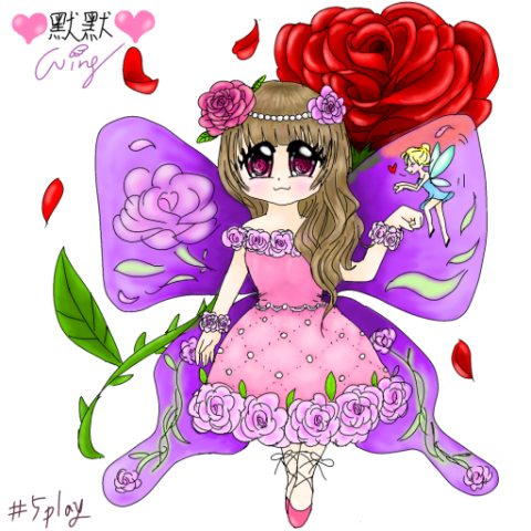 簡阡妤 - 手機繪圖軟體繪製-玫瑰妖精
