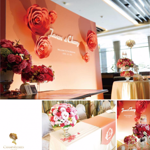 香榭風華國際活動創意執行 -  ♛ 平面 / 花藝 / 影音設計團隊：
各式活動佈置設計 :主題婚禮  .企業活動 . 產品發表會. 尾牙 .生日派對等
視覺空間、花藝設計佈置 、 舞台設計佈置公司整體形象設計 、 橫幅製作 、 邀請卡及名牌設計印製 、 各式大圖專業設計
