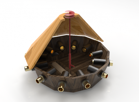 童元溱 - 做出半剖面並加上材質