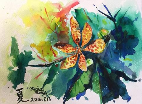 孟家彤 - 《夏•花》2016
水彩、紙本/19.0cm*26.0cm