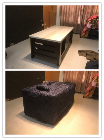 易成精緻搬家 - 茶几.桌子類會先套上專用包護套再包上工業用膠膜 易成精緻搬家 - 茶几.桌子類會先套上專用包護套再包上工業用膠膜