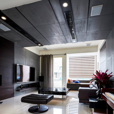 上堤空間設計 - 後現代風格-以水泥板搭配木皮展現出穩重與簡單的空間
(實際完工照片)