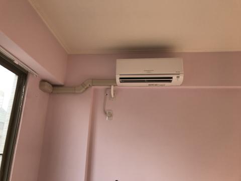 冷氣空調維修安裝保養 - 冷氣安裝，室內無裝潢管槽修飾
