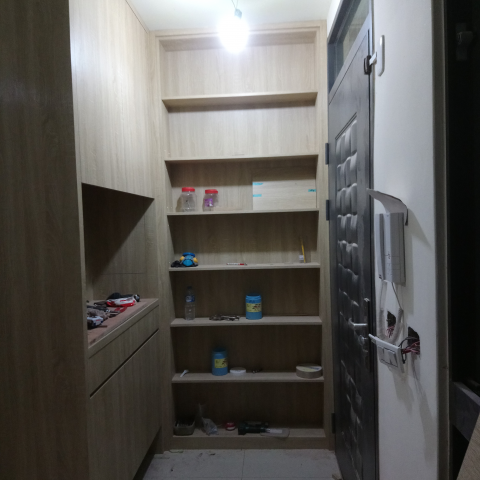 詠鑫整修工程行 -   玄關 高櫃和開放高櫃（施工後）