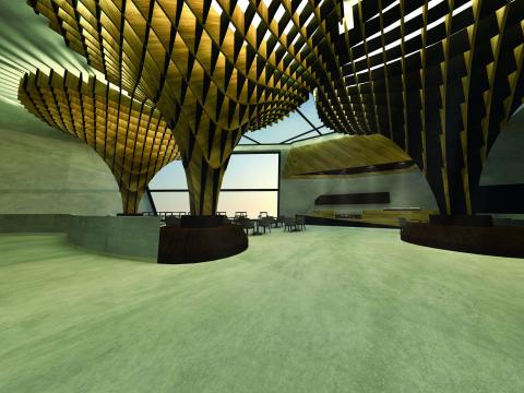 劉浩宇 - 博物館咖啡廳設計炫圖作品