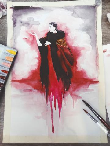 V Studio - Dior Spring 1998 Couture ,水彩 V Studio - Dior Spring 1998 Couture ,水彩