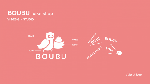 OKAON 丘上制作 - BOUBU Cake Shop Vi Design Studio - 貓頭鷹咖啡廳 - Logo