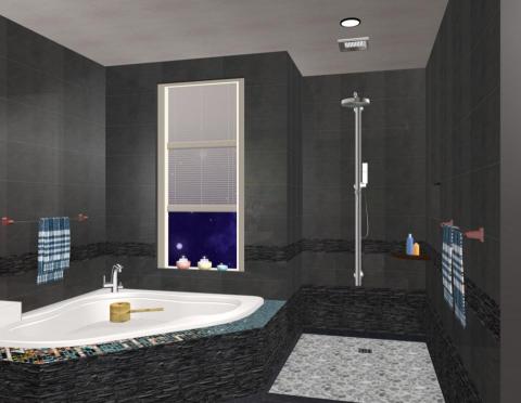 GiNA's Design House - 以透明玻璃分隔出乾溼分離的＂淋浴空間＂