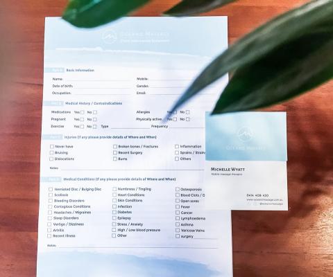 創點子媒體行銷有限公司 - Oceano Massage會員卡及名片設計