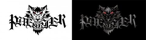 Thomas個人設計 - 【LOGO設計】
為某重金屬樂團所設計的團輝，以狼頭做為代表性的主視覺並將團名以哥德式字體的樣式結合。