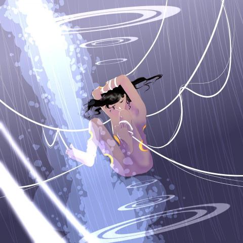 傅怡菱 - 日式風格的插圖，現實總是有太多的束縛，而我們身陷其中