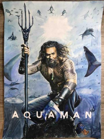 卓米畫我 - 臨摹電影海報,使用材料:水彩、色鉛筆 卓米畫我 - 臨摹電影海報,使用材料:水彩、色鉛筆