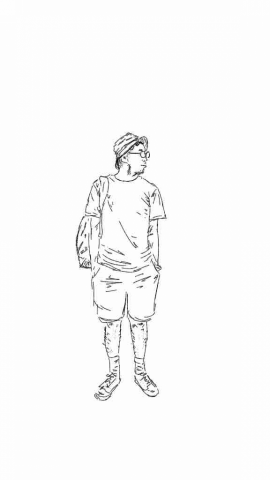 賺零用 - 人物線條畫