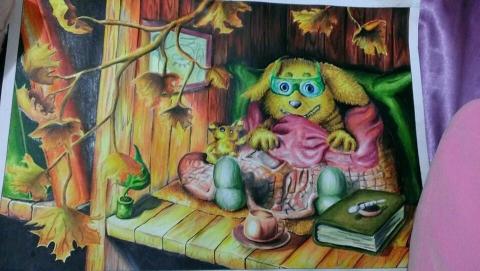 sunshine - 麥克筆+色鉛