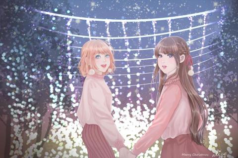 Alice插畫&平面設計 - 自創聖誕賀圖