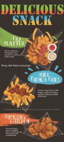 Alice插畫&平面設計 - 餐飲店壁畫插畫(原大小180x80cm)