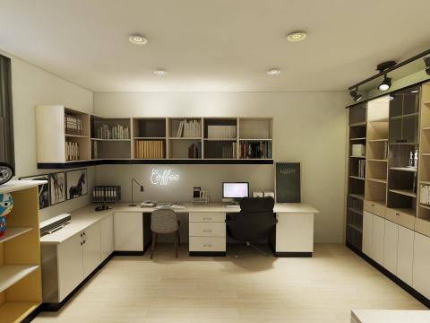歐德系統傢俱_內湖店(李佳珍設計師) - 3D 效果圖_臥室兼書房 歐德系統傢俱_內湖店(李佳珍設計師) - 3D 效果圖_臥室兼書房