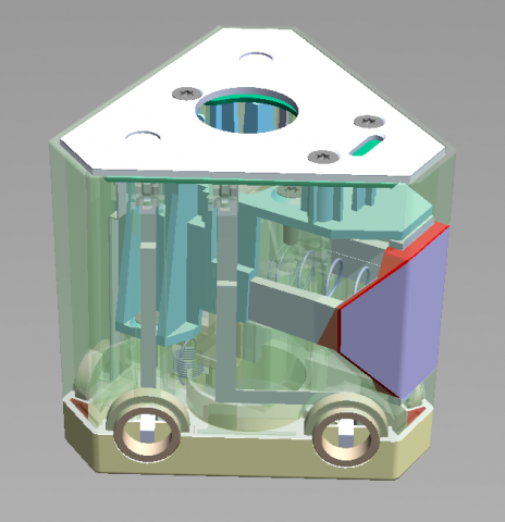 造物工坊 - 繪筆頭可夾持10mm~18mm筆，為上敘列印機組件，可夾持一般筆使其利用機械控制繪製圖形，兩段式按鈕當夾持物體時按鈕可釋放置原位。
