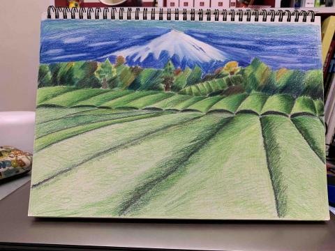 Emma - 色鉛筆-富士山