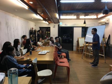 彭睿庠 - 2017年在台中 Kidding咖啡廳 受邀擔任講師
