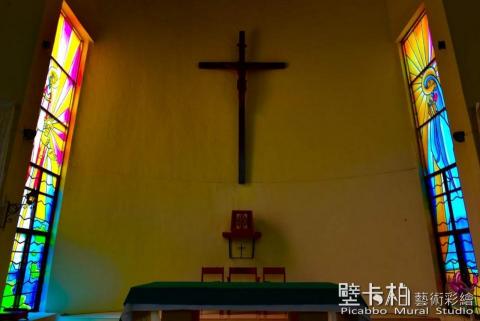 Picabbo壁畫工作室 - 透光玻璃彩繪,採用特殊顏料,可透光。 Picabbo壁畫工作室 - 透光玻璃彩繪,採用特殊顏料,可透光。