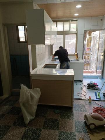 雅廚系統廚櫃 - 廚櫃訂制，施工現場