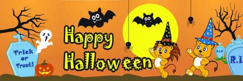 方塊書 - 萬聖節活動大圖背版設計 方塊書 - 萬聖節活動大圖背版設計