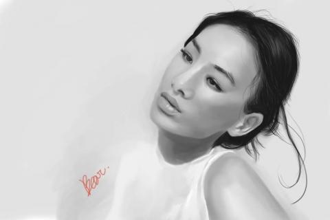 劉育秀 - 人像電繪素描