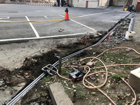 悍發科技顧問社 - 光纖幹線棟與棟間預留管路施工