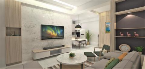 陳品吟 - 新婚夫妻簡約風客廳