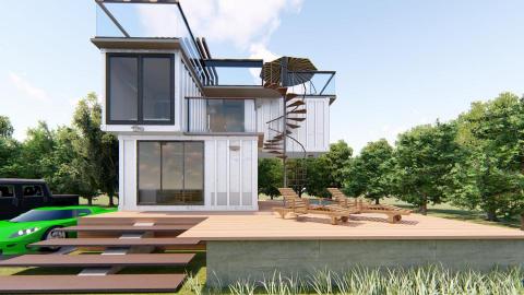 李定杰-建築3D建摸 - 貨櫃屋小別墅設計