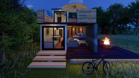 李定杰-建築3D建摸 - 貨櫃度假屋