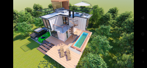 李定杰-建築3D建摸 - 貨櫃屋小別墅設計