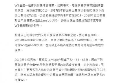 林敬晃 CHLin - 作品「不行使FA，張志豪與中信兄弟的下一步棋該怎麼走?」內文