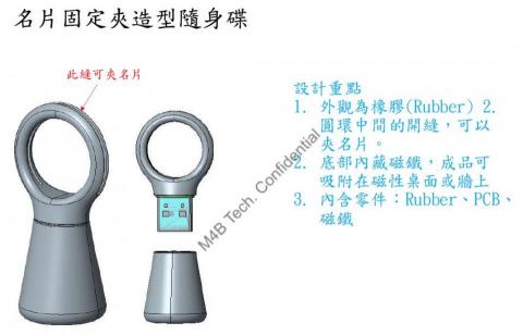 M4B Tech. - 名片固定夾造隨身碟