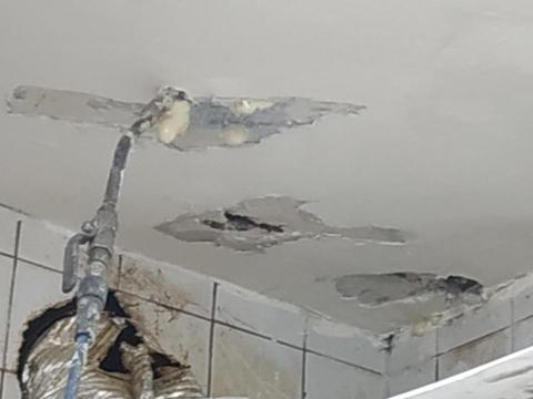 賴克明防水防漏 - 施作中