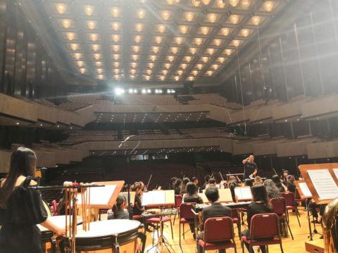 陳明言 - 位於國家音樂廳時的彩排