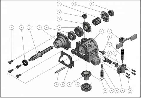 葉麗娟 - 利用Inventor繪製3D機械零件最後做成爆炸圖