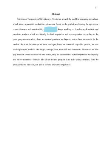 康文英語工作室 - 為實習的食品公司撰寫向加拿大政府申請農業補助的計劃書，內容涵蓋完整的計畫書內容，從封面、摘要、目標客群、企業組織到參考文獻。歡迎有需要翻譯計畫書的企業參考、討論。