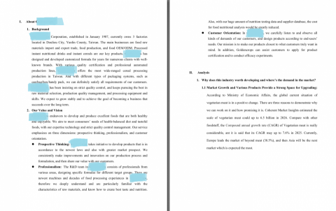 康文英語工作室 - 為實習的食品公司撰寫向加拿大政府申請農業補助的計劃書，內容涵蓋完整的計畫書內容，從封面、摘要、目標客群、企業組織到參考文獻。歡迎有需要翻譯計畫書的企業參考、討論。