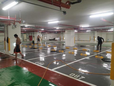 宏達基工程行 - 信安公園地下B1B2停車場清洗