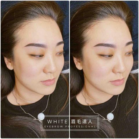 WHITE 眉毛達人 - 手作粉霧眉 #台中霧眉