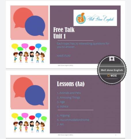 Well done  English Tutor - 團隊自製教材