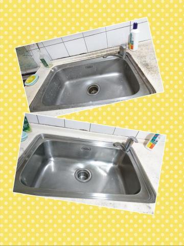 林淯萍 - 廚房水槽清潔前後