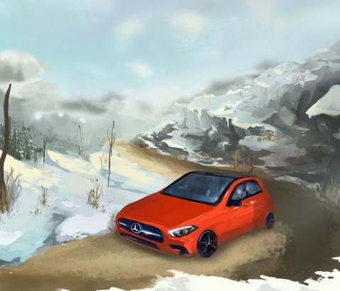 徐紀煬 - 寫實汽車場景圖