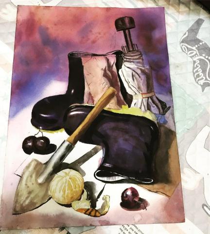 彭姿云 - 升學水彩作品