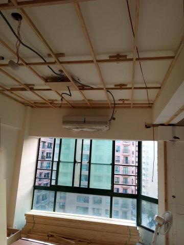 翊鋠水電油漆工程 - 居家天花板木作天花板延伸電燈開關線 圖